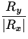 $\displaystyle{\frac{R_y}{\vert R_x\vert}}$